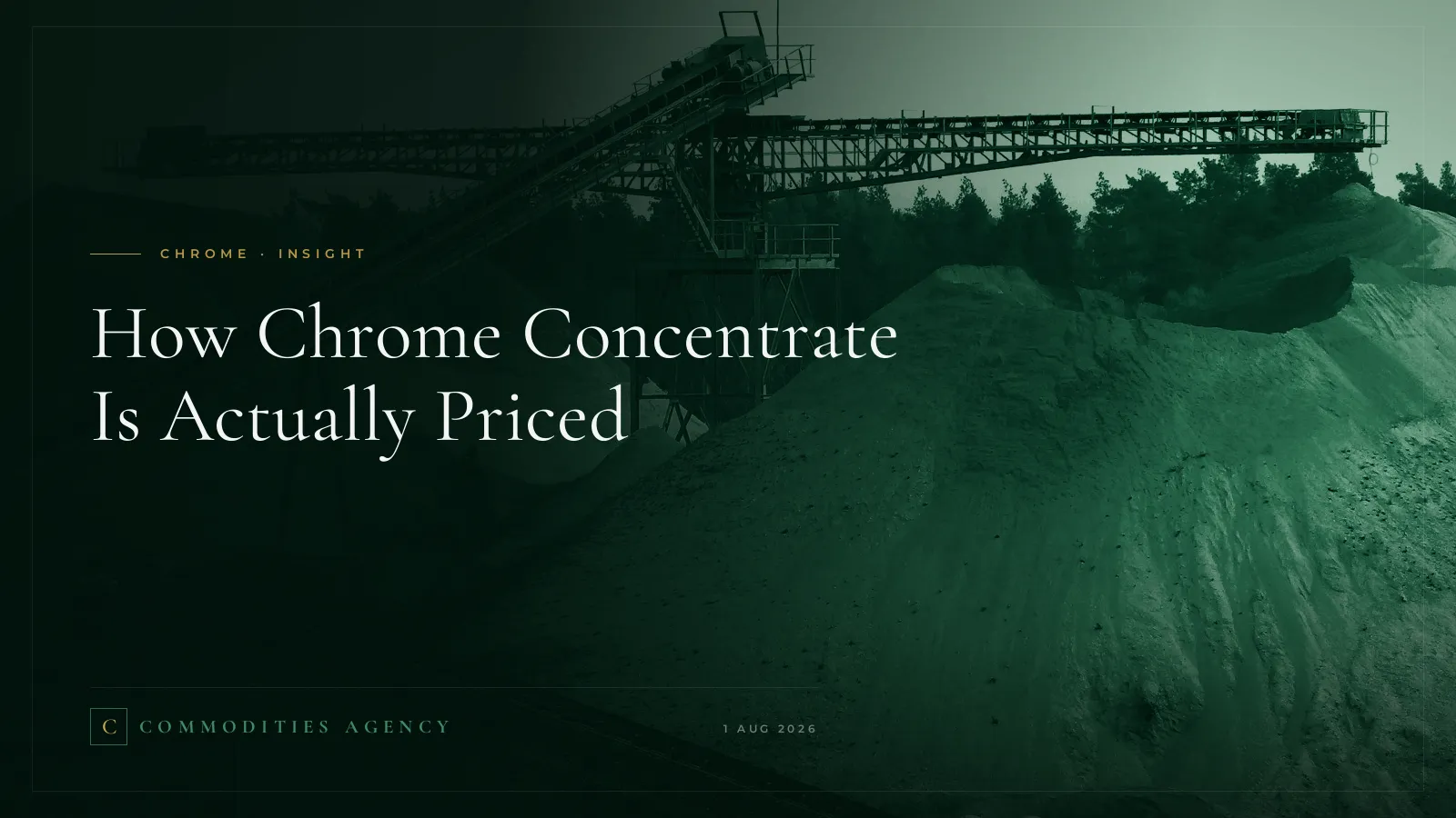 How Chrome Concentrate Is Actually Priced
